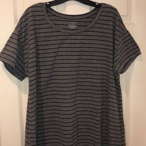 Black and gray striped Lane Bryant T-shirt